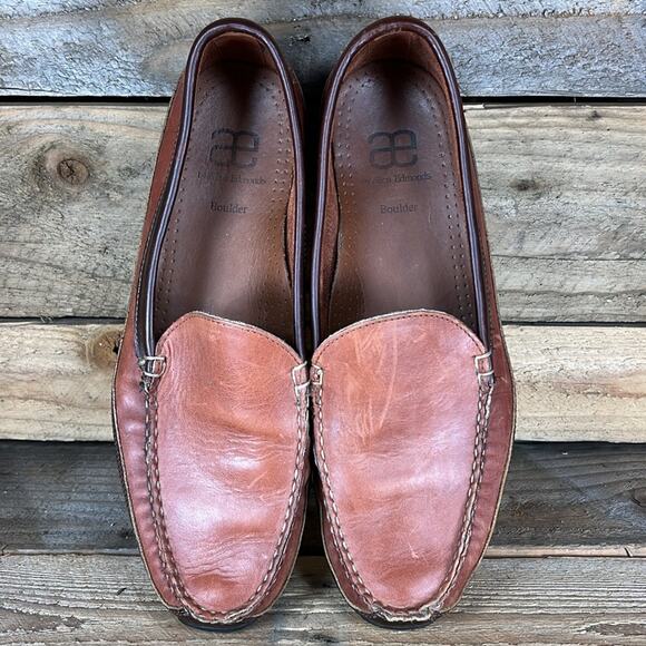 Allen Edmunds Boulder Leather Slip on Loafers - Brown/Black - 11.5 - Picture 5 of 8